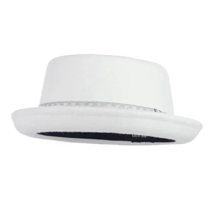 Classic Pork Pie Fedora Hat - Image 3