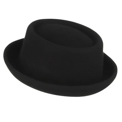 Classic Pork Pie Fedora Hat - Image 6