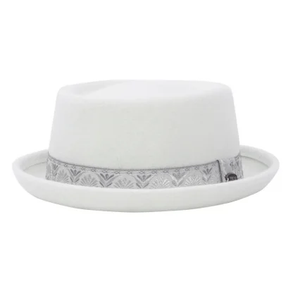 Classic Pork Pie Fedora Hat - Image 2